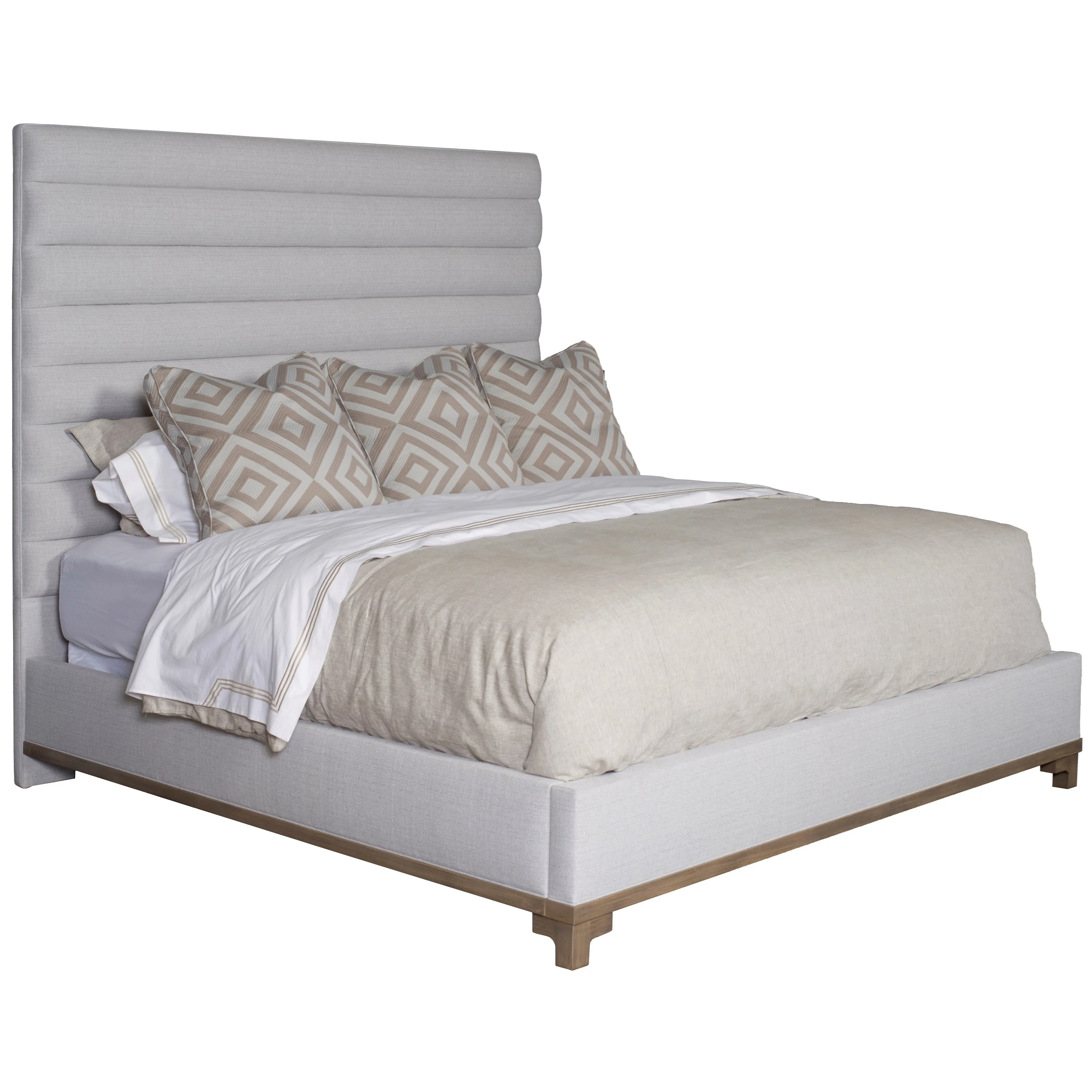 Vanguard Furniture Kelsey 592DKPF Kelsey King Platform Bed with Chanel Upholstered Headboard